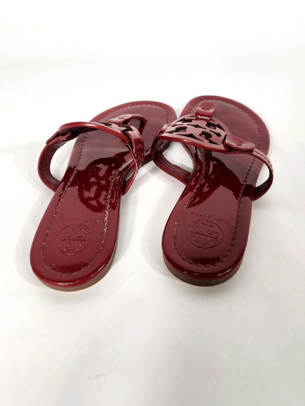 Tory Burch Miller Patent Red Sandals - Picture 3 of 7